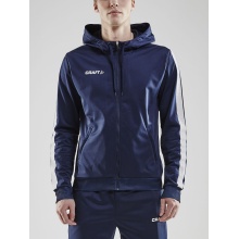 Craft Bluza z kapturem Hoodie Fullzip Pro Control granatowa/biała Męska